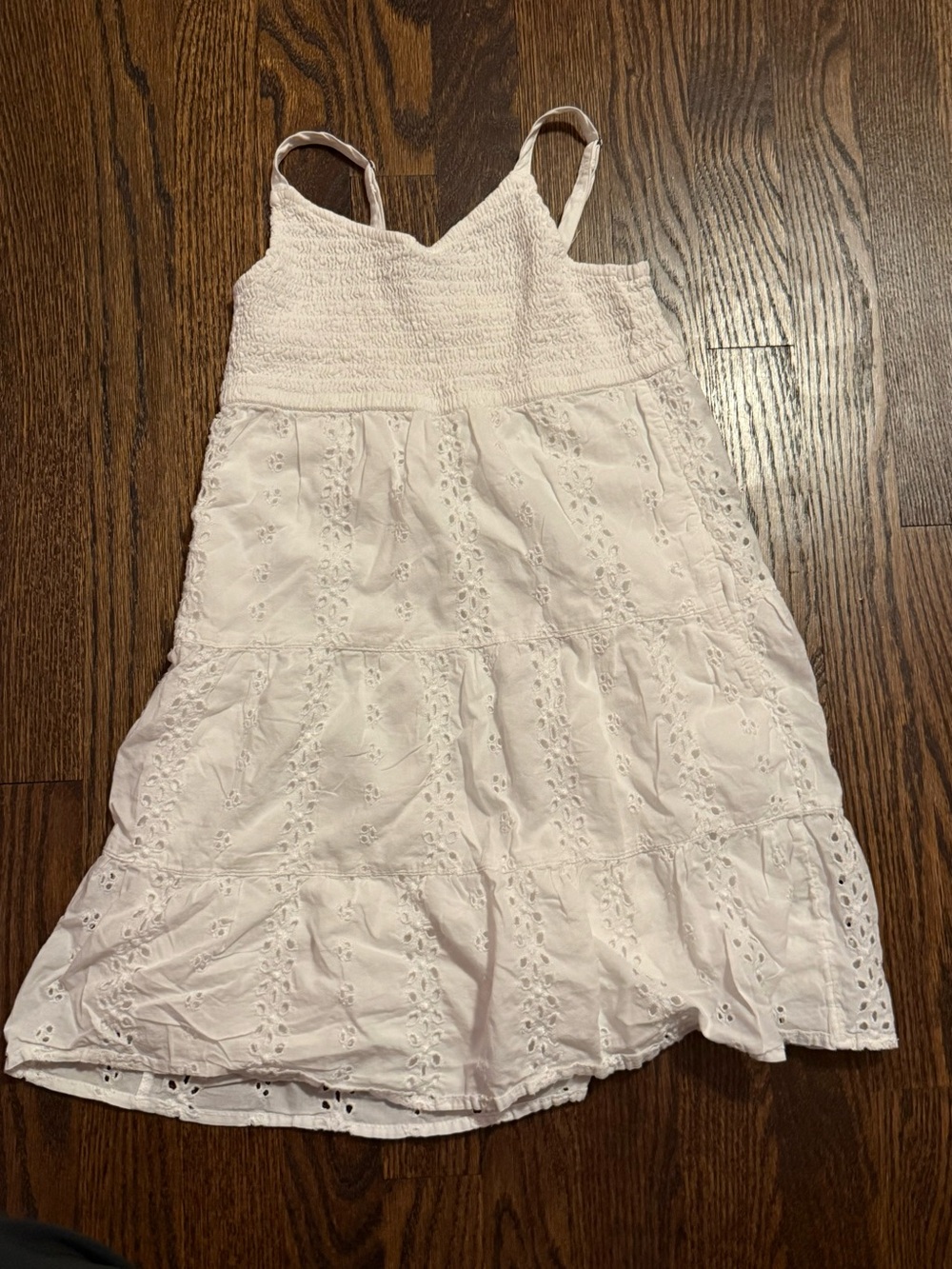 abercrombie kids White Eyelet Tiered Sundress